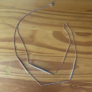 Alexis Bittar Miss Havisham Yellow Rose Gold Crystal Encrusted Long Necklace